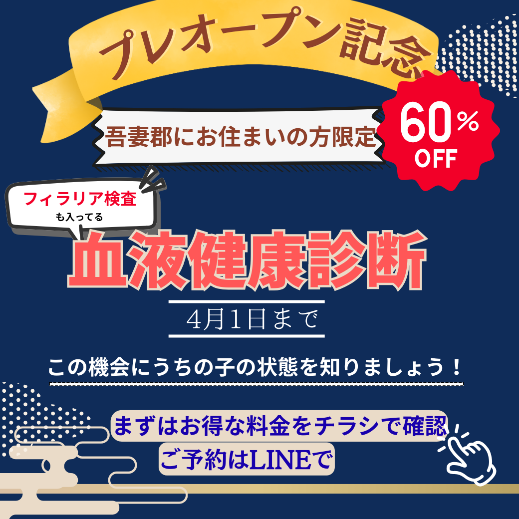 【2026年プレオープン記念】最大級にお得「血液健康診断キャンペーン」実施します！